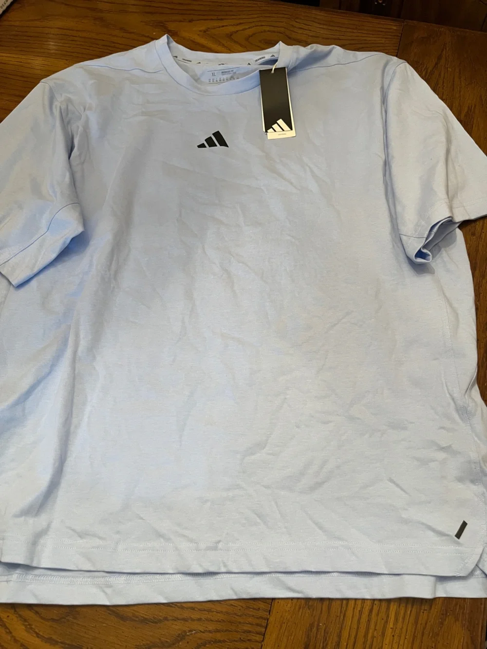adidas Light Blue Men’s Oversized Crewneck Tee, size‎ XL, NWT